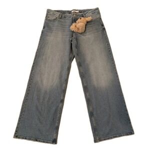 Boho SONG Maxine Low Straight Jean Size 13/31 Wash Denim Wide Leg NWT Low Rise